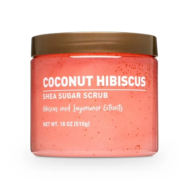 Equate Coconut Hibiscus Shea Sugar Scrub with Shea Butter, 18 oz