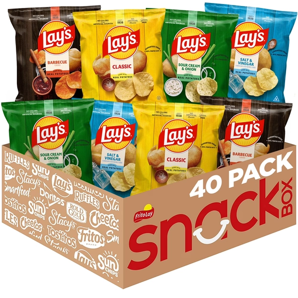 Lay's Potato Chip Variety Pack Snack Chips, 40 Count Multipack - Walmart.com