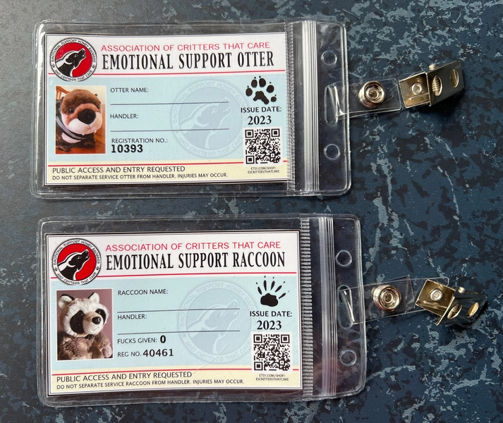 ESSA Personalized ID Emotional Support Plush Make Your Own Stuffed Animal Registration Tag