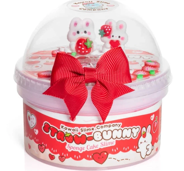 Kawaii Slime Company Straw-Bunny Sponge Cake Slime