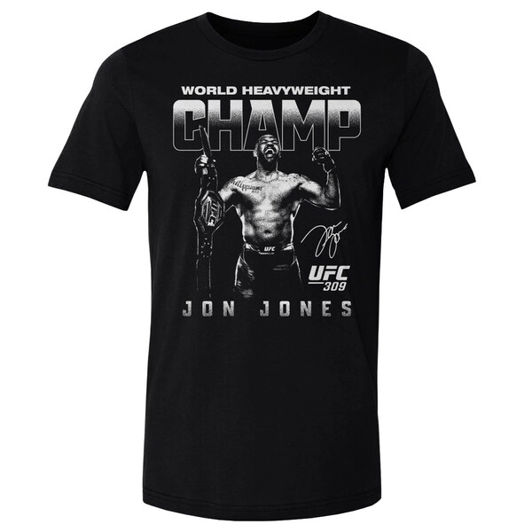 Men's 500 Level Black Jon Jones UFC 309 Heavyweight Champion of the World T-Shirt