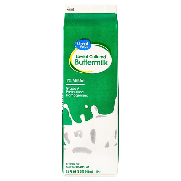 Great Value 1% Low-fat Cultured Buttermilk, 32 fl oz - Walmart.com