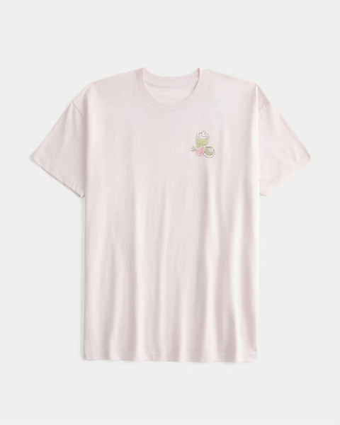 Oversized Strawberry Matcha Graphic Tee