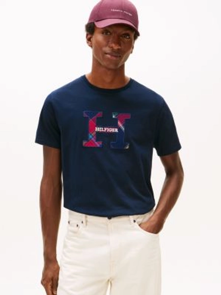 Plaid Monogram Logo T-Shirt