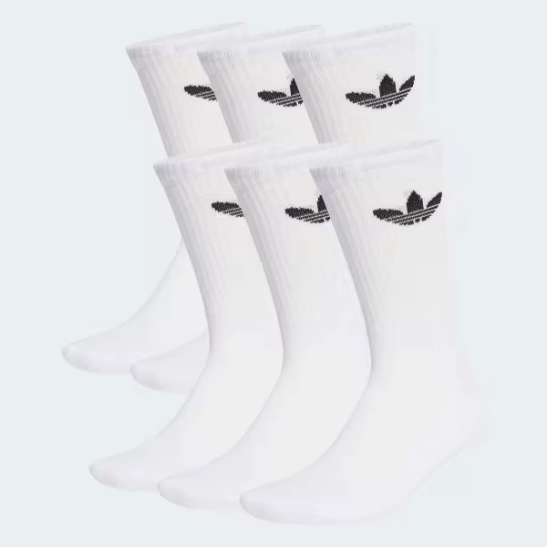 Trefoil Cushion Crew Socks 6 Pairs