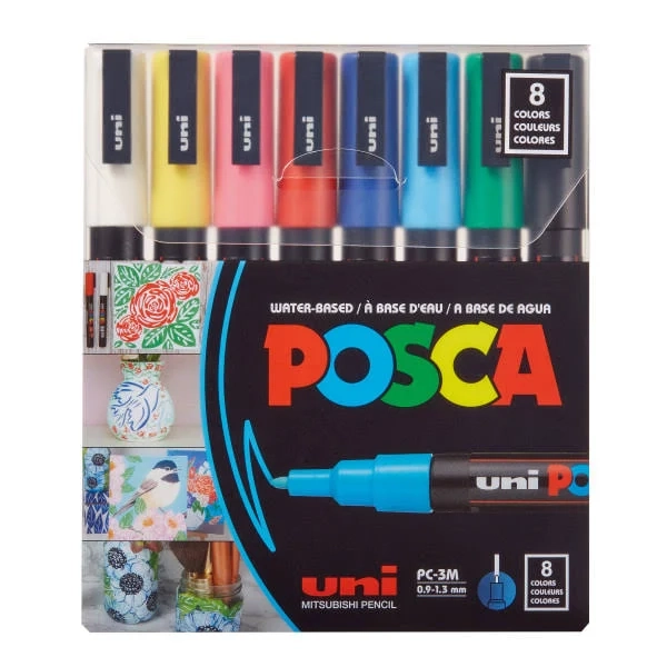 Posca Paint Marker Set PC-3M 8 Fine