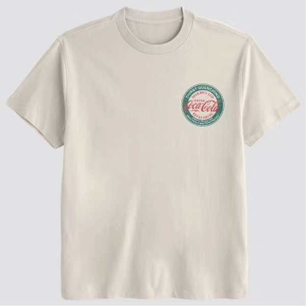 Men's Coca-Cola Retro Short Sleeve Graphic T-Shirt - Off-White L