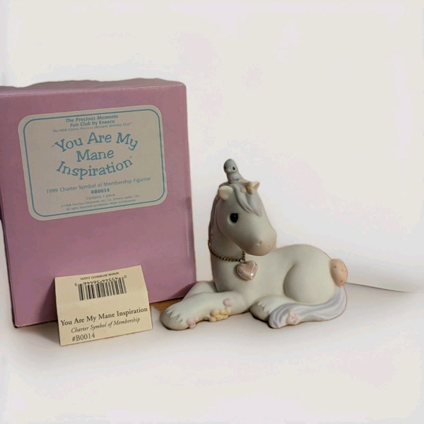 PRECIOUS MOMENT FIGURINE -B0014 - YOU ARE MY MANE INSPIRATION - 1999 MEMBERSHIP 