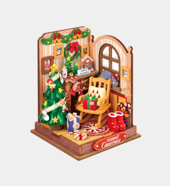 Rolife Christmas Fireplace DIY Miniature House