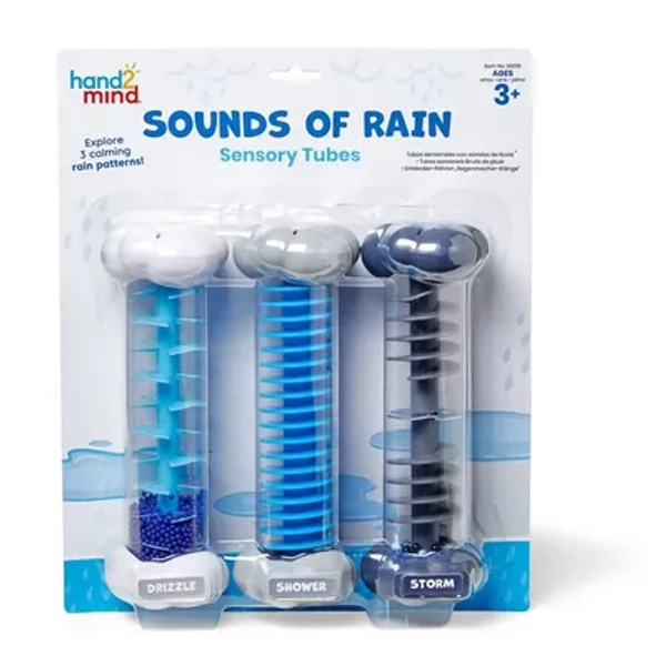 hand2mind Sounds of Rain Sensory Tubes: Emotional Development Learning Toys for Babies and Toddlers
