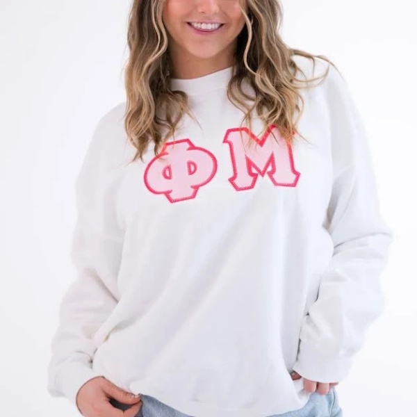 Phi Mu Sorority Greek Letter Crewneck Sweatshirt