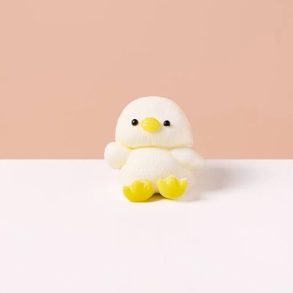 TABASQUISHY White Duck Squishy Slow-Rise Animal Taba Toy