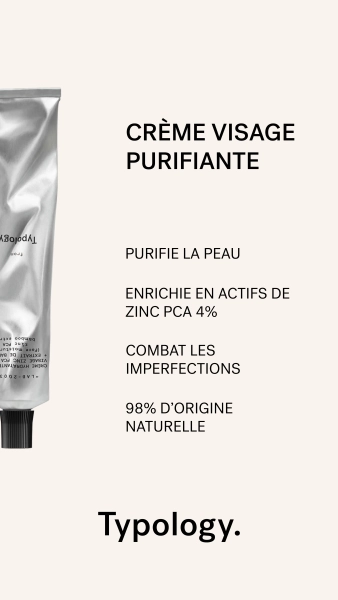 Crème visage purifiante — Zinc PCA 4% + Extrait de bambou 
