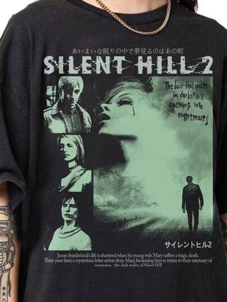 Vintage 90s Bootleg Style Silent Hill II T-Shirt, James Sunderland T-Shirt, Retro Silent Hill II Gif