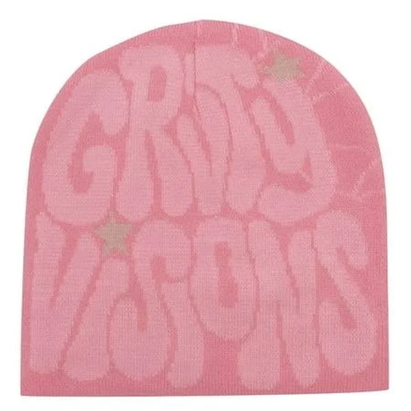 JingLuoo Letter Print Beanie for Women Men Hop Winter Casual Knit Cap Hat, Women's, Size: One size, Pink