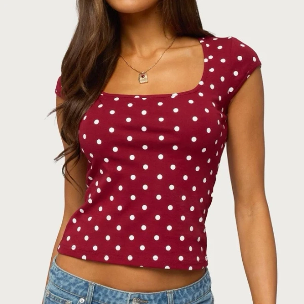 Edikted Women's Mookie Polka Dot Top