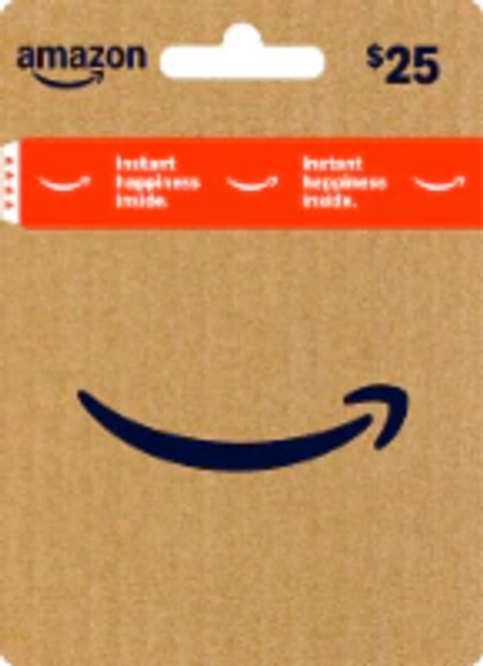 Amazon.com $25 Gift Card – Activate and add value after Pickup, $0.10 removed at Pickup