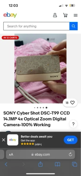 SONY Cyber Shot DSC-T99 CCD 14.1MP 4x Optical Zoom Digital Camera-100% Working
