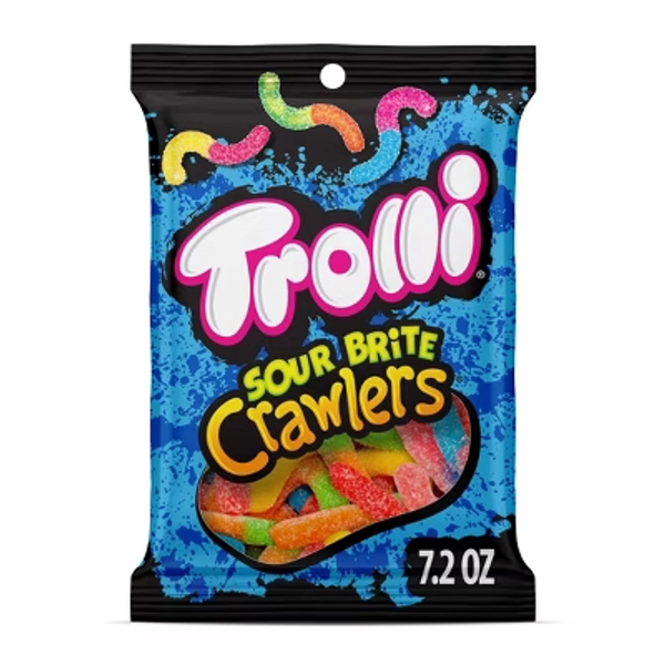 Trolli Candy Sour Brite Crawlers Gummi Worms - 7.2oz