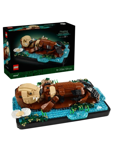 LEGO Ideas Floating Sea Otters Building Set for Adults 21366