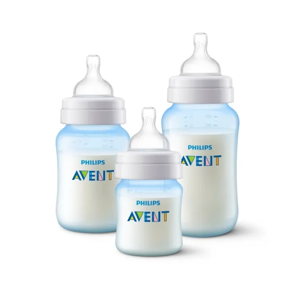 Set mamadera anti-colic 125 ML+260ML+330 ML blue