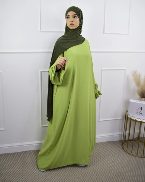 Abaya Zahra Light Pistachio - Ina Collection