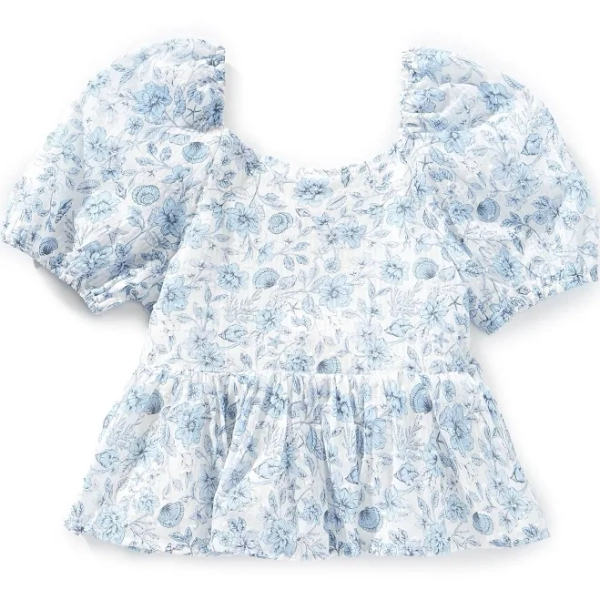 GB Big Girls Babydoll Floral Top