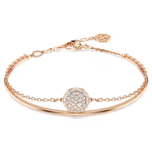 Bracelet-jonc Sublima, Blanc, Doré à l’or rose 18 carats (750/1000)