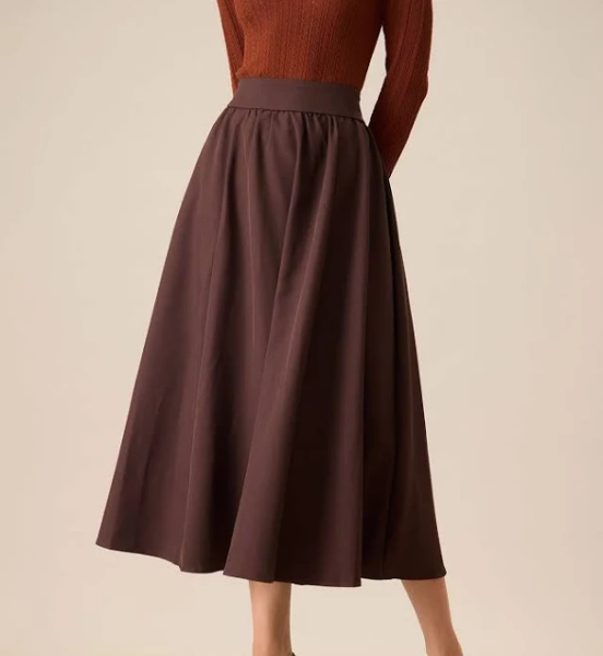 Rihoas High-Waisted A-Line Skirt