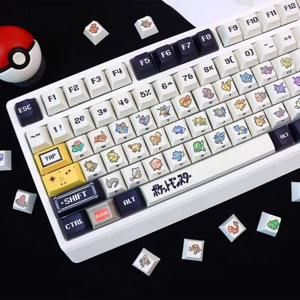 Animation Pokemon keycap set pixel wind mechanical keycap original height game keyboard cap.