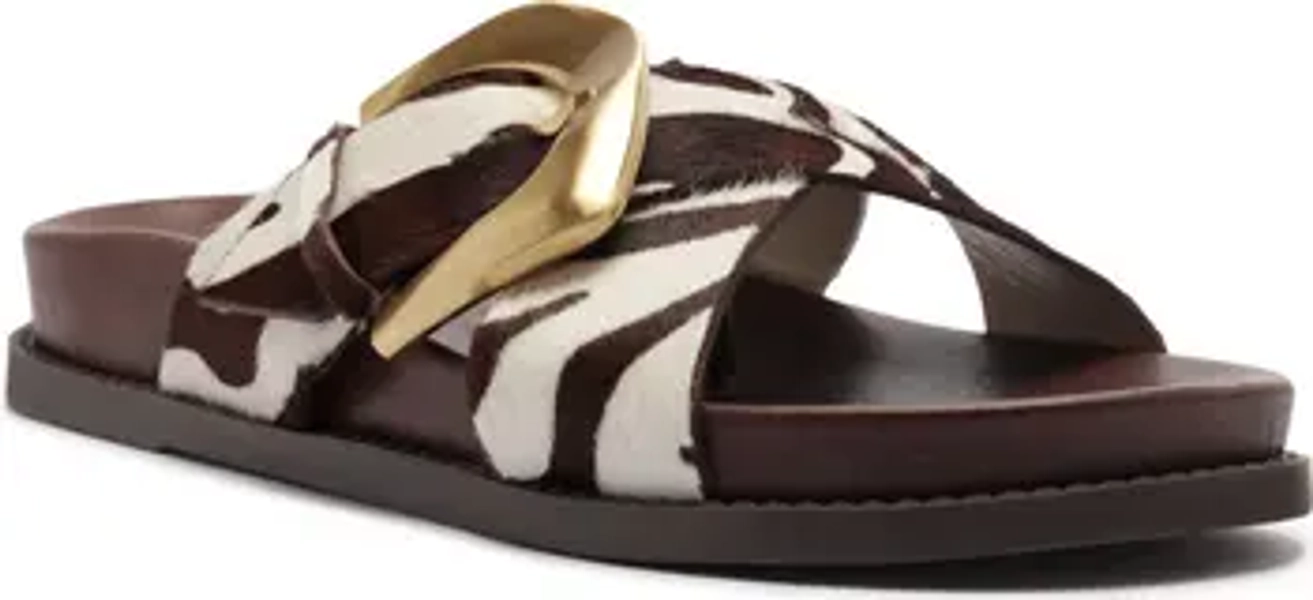Lois Genuine Goat Hair Slide Sandal