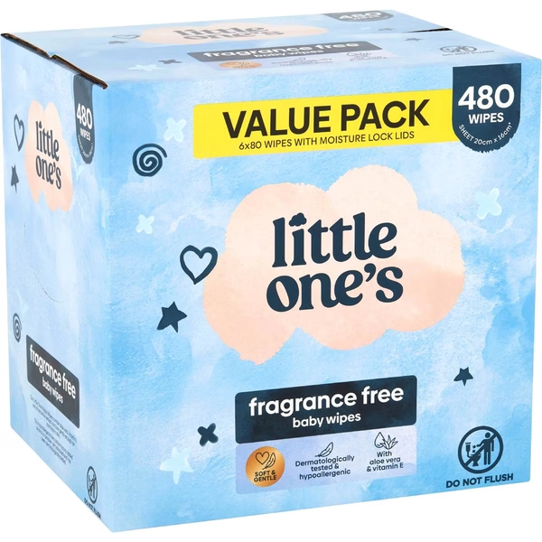 Little One's Baby Wipes  480 pack