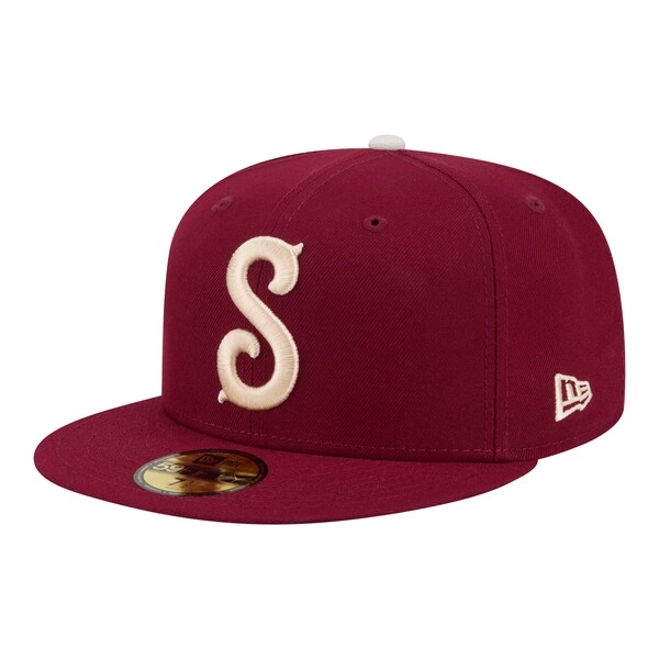  Hub City Spartanburgers New Era Minor League Theme Nights 59FIFTY Fitted Hat - Dark Red