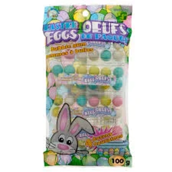 Easter Egg Shaped Bubble Gum in Egg Crate