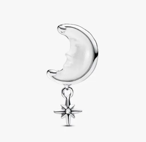 Moon and North Star Charm