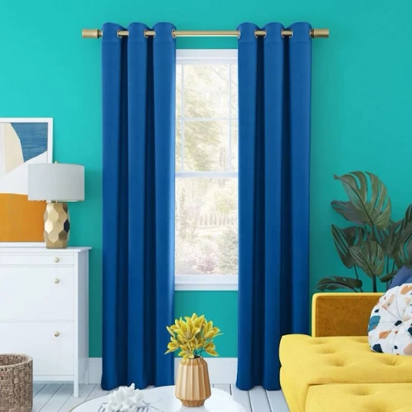 Sun Zero Harper Bright Vibes 100% Blackout Grommet Curtain Panel