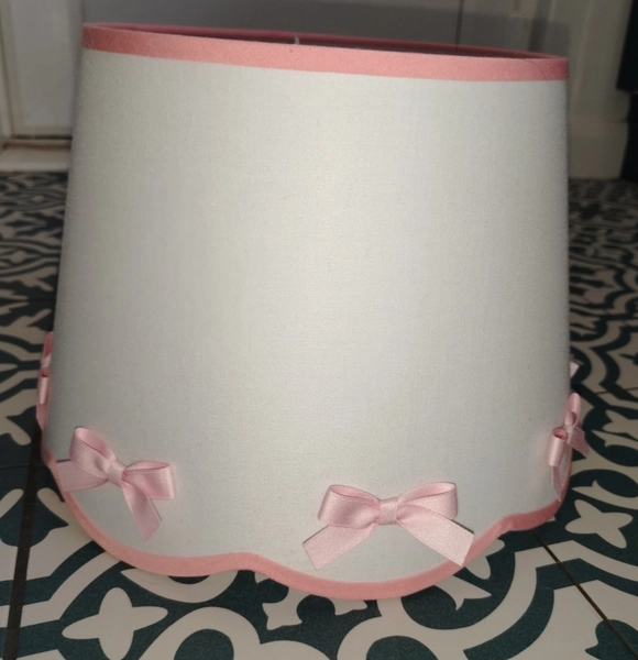 NEXT Pink Bow Scalloped Easy Fit Pendant Lampshade 30cm
