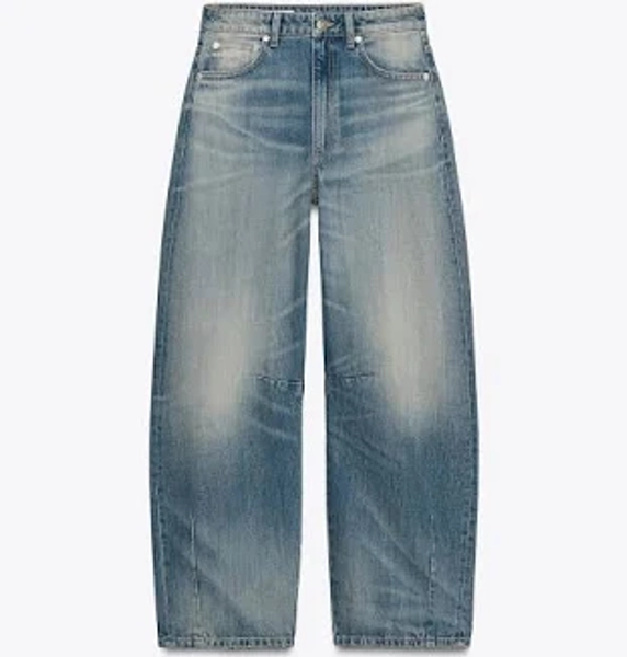 Zara TRF Mid-Waist Baggy Balloon Jeans