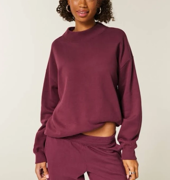 Hollister Women's Oversized Mock-Neck Sweatshirt