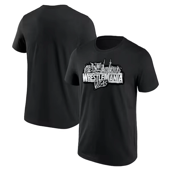 WWE WrestleMania 42 Logo T-Shirt - Black - Mens