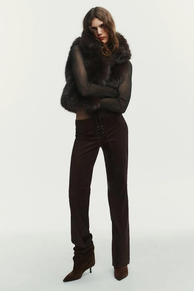 FLARE TROUSERS WITH TIE DETAIL