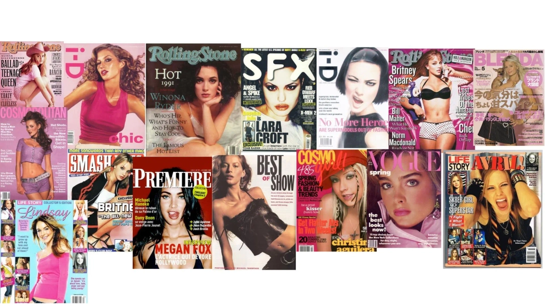 Y2K magazine posters / magazine poster / Y2K aesthetic / Y2K posters / Fashion posters / Britney Spears poster / Y2k / mcbling aesthetic /
