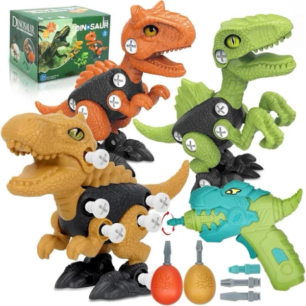 Dinosaur Toys for 3, 4, 5, 6, 7, 8 Year Old Boys, Kids Take Apart Toys with Electric Drill STEM Construction Building Educational, Party Christmas
