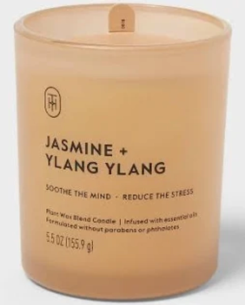 Threshold Glass Jasmine and Ylang Ylang Jar Candle