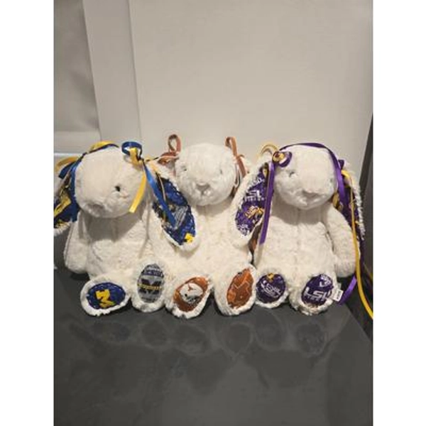 Custom College Plushie Bunnies- Made to Order