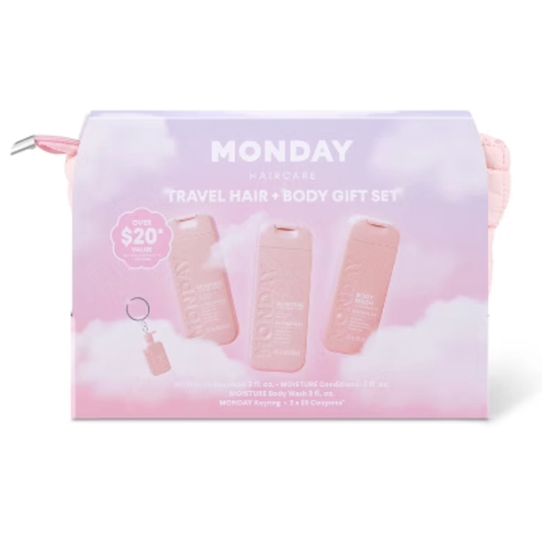 MONDAY Hair & Body Shampoo and Conditioner Gift Set - Travel Set - 0.992lbs