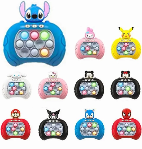 2025New Quick Push Game Pop Up Fidget Bubble Electronic Pop it Pro Game Light AntiStress Toys For