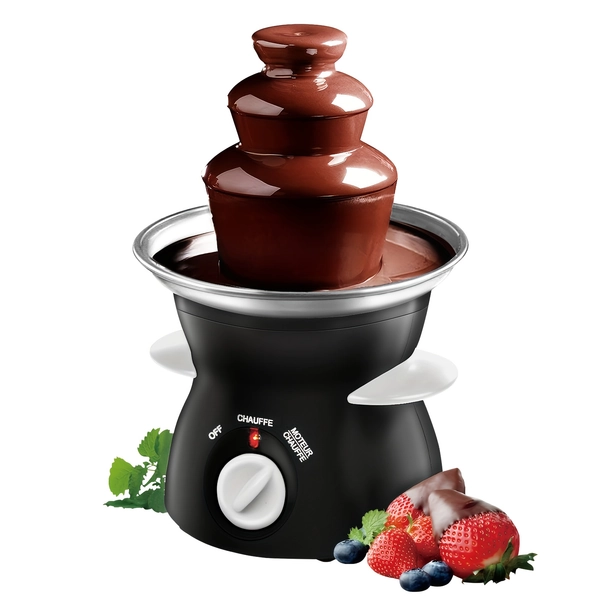 WANVOAPLS 3 Tier Chocolate Fondue Fountain - Electric Stainless Chocolate Dipping Warmer Machine - Warm & Melt Chocolate, Butter, Caramel - Great for Parties, Events & Weddings - Pot Capacity 17oz/ 10oz, kitchen accessories