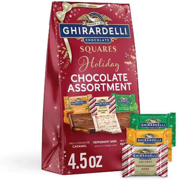Ghirardelli Christmas Chocolate Assorted Squares Bag - 4.5oz