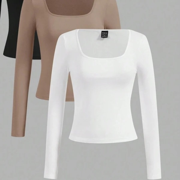 SHEIN Women's Loose Fit Crew Neck T-shirt